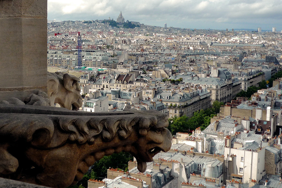 Bacilique de Sacre Cur. Udsigten fra Tour Saint-Jacques.