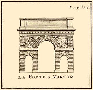 Gravering af byporten Saint Martin