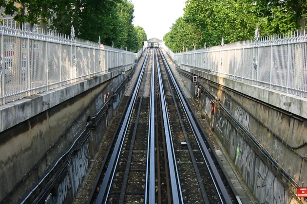 Nedkrslen til metrostationen Place d'Italie p Paris Metro